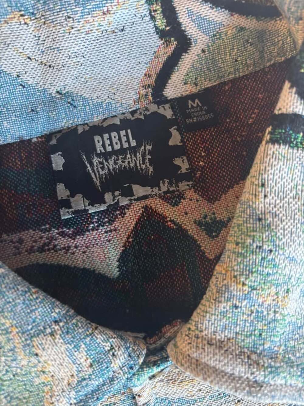 Rebel Vengeance Tapestry Cross Jacket Size M - Picture 4 of 7